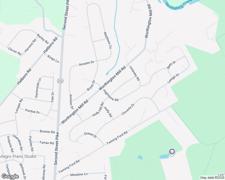 map of restaurants, bars, coffee shops, grocery stores, and more near 85 Holly Hill Road in Richboro