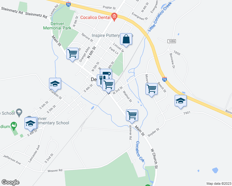 map of restaurants, bars, coffee shops, grocery stores, and more near 21 North 3rd Street in Denver