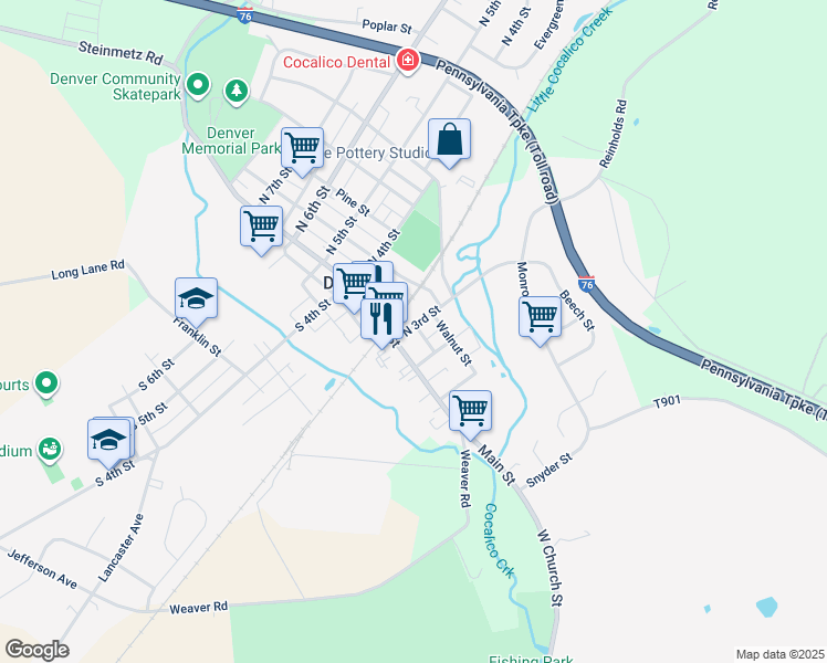 map of restaurants, bars, coffee shops, grocery stores, and more near 21 North 3rd Street in Denver