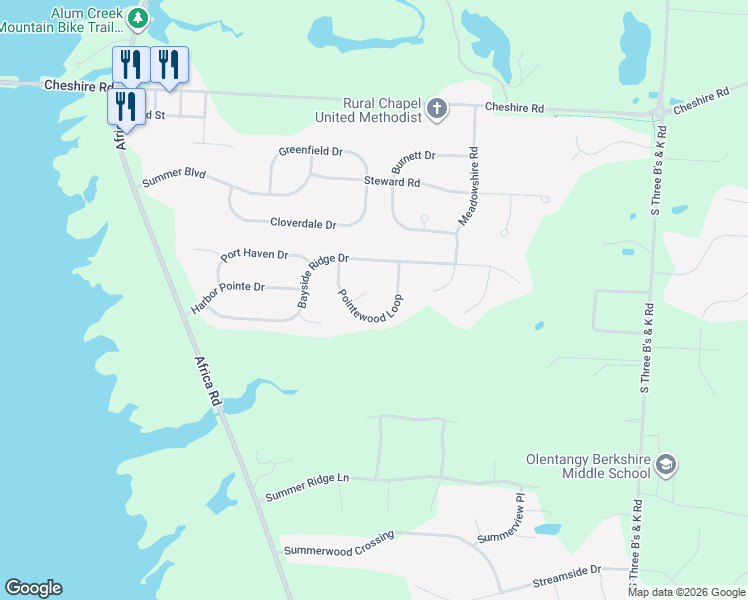 map of restaurants, bars, coffee shops, grocery stores, and more near 2684 Pointewood Loop in Galena