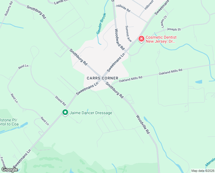 map of restaurants, bars, coffee shops, grocery stores, and more near 147 Woodville Road in Millstone