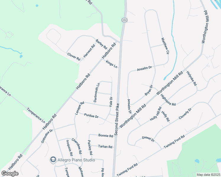 map of restaurants, bars, coffee shops, grocery stores, and more near 51 Yale Drive in Richboro