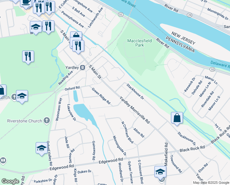 map of restaurants, bars, coffee shops, grocery stores, and more near 2785 Main Street in Morrisville