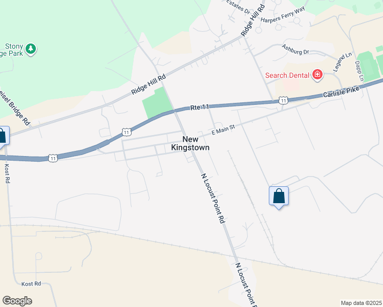 map of restaurants, bars, coffee shops, grocery stores, and more near in New Kingstown