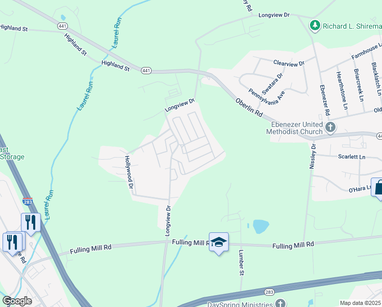 map of restaurants, bars, coffee shops, grocery stores, and more near 119 Andrew Drive in Middletown