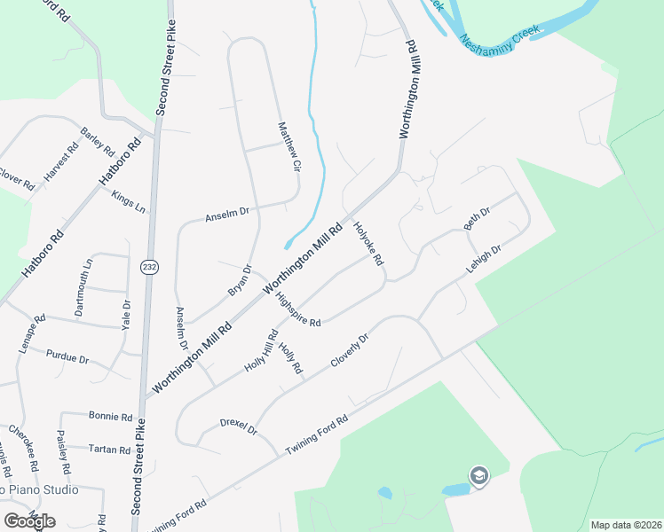 map of restaurants, bars, coffee shops, grocery stores, and more near 29 Holly Hill Road in Richboro