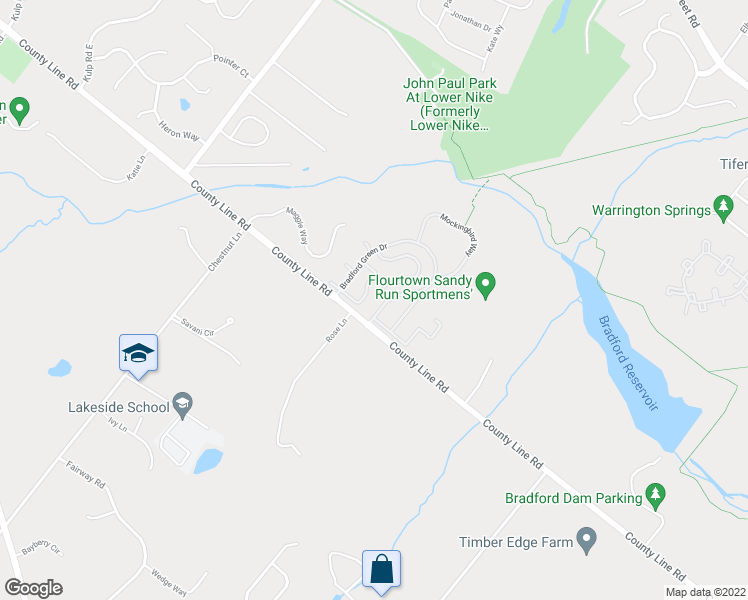 map of restaurants, bars, coffee shops, grocery stores, and more near 300 Cedar Waxwing Drive in Warrington