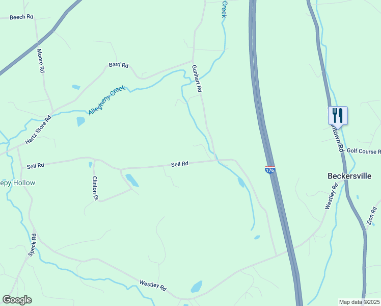 map of restaurants, bars, coffee shops, grocery stores, and more near 273 Sell Road in Mohnton