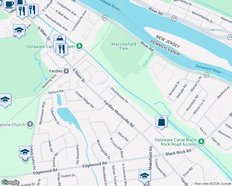map of restaurants, bars, coffee shops, grocery stores, and more near 2308 Stackhouse Drive in Morrisville