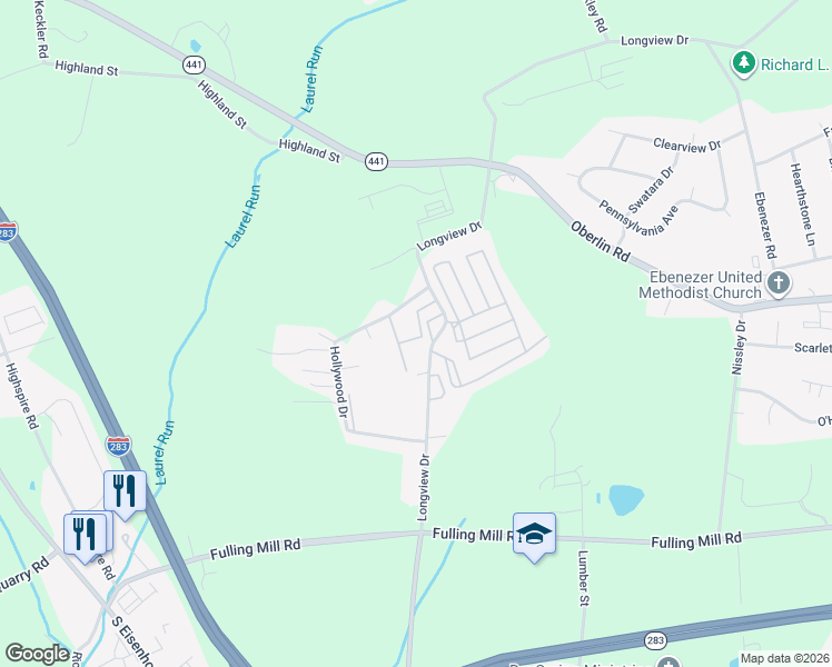 map of restaurants, bars, coffee shops, grocery stores, and more near 24 Joseph Drive in Middletown
