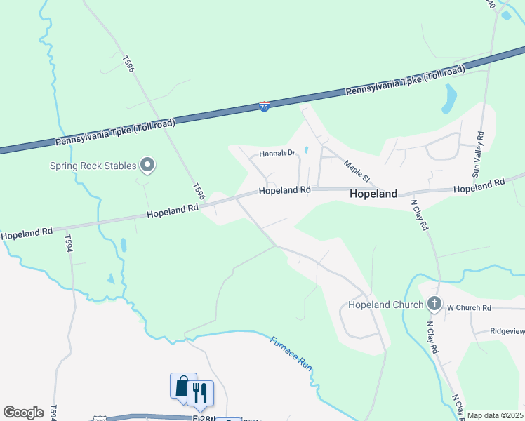 map of restaurants, bars, coffee shops, grocery stores, and more near 425 Yummerdall Rd in Lititz