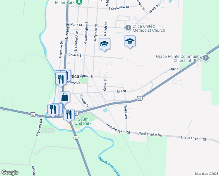 map of restaurants, bars, coffee shops, grocery stores, and more near 236 Buena Vista Avenue in Utica