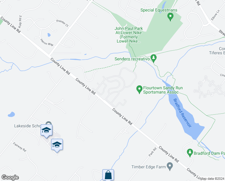 map of restaurants, bars, coffee shops, grocery stores, and more near 319 Cedar Waxwing Drive in Warrington