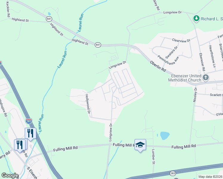 map of restaurants, bars, coffee shops, grocery stores, and more near 24 Joseph Drive in Middletown