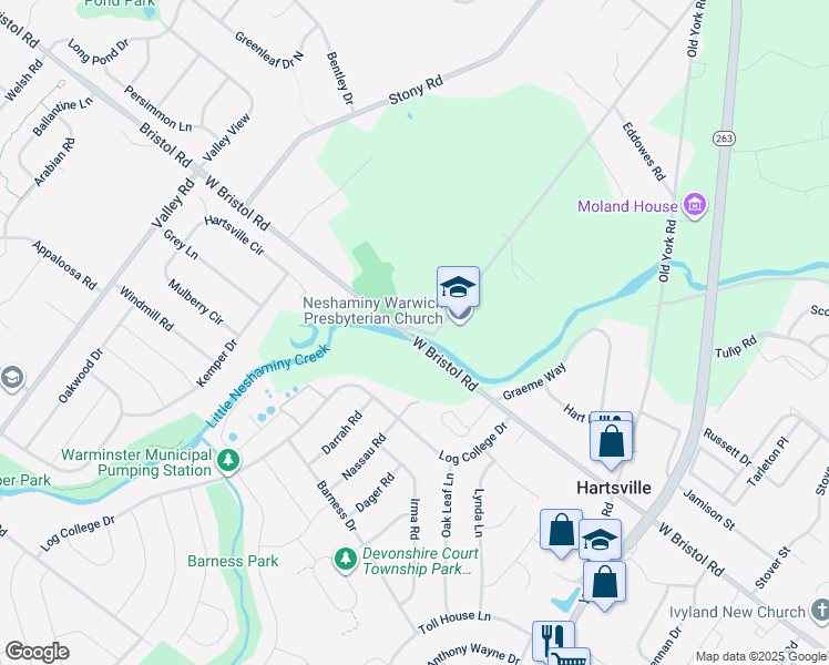 map of restaurants, bars, coffee shops, grocery stores, and more near 1421 West Bristol Road in Hartsville