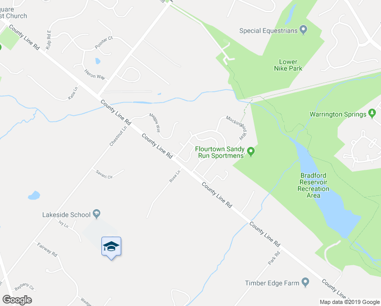 map of restaurants, bars, coffee shops, grocery stores, and more near Purple Martin Court in Warrington