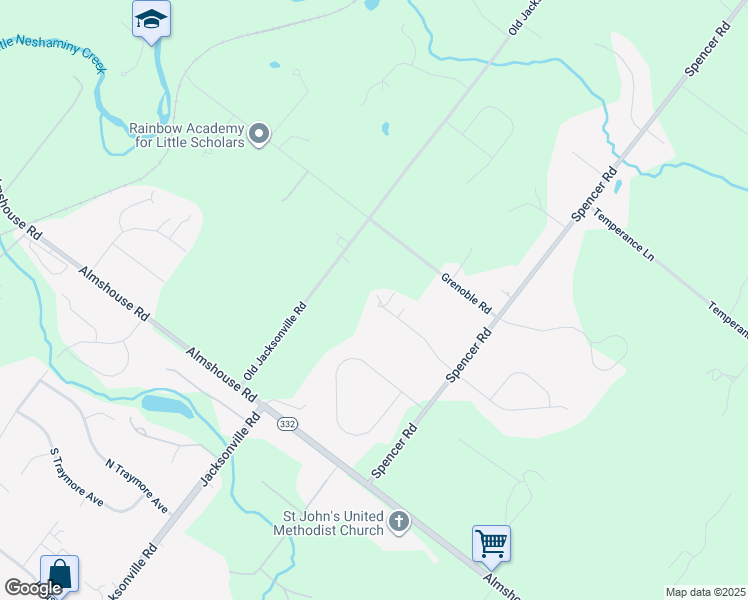 map of restaurants, bars, coffee shops, grocery stores, and more near 26 Breckenridge Drive in Warminster