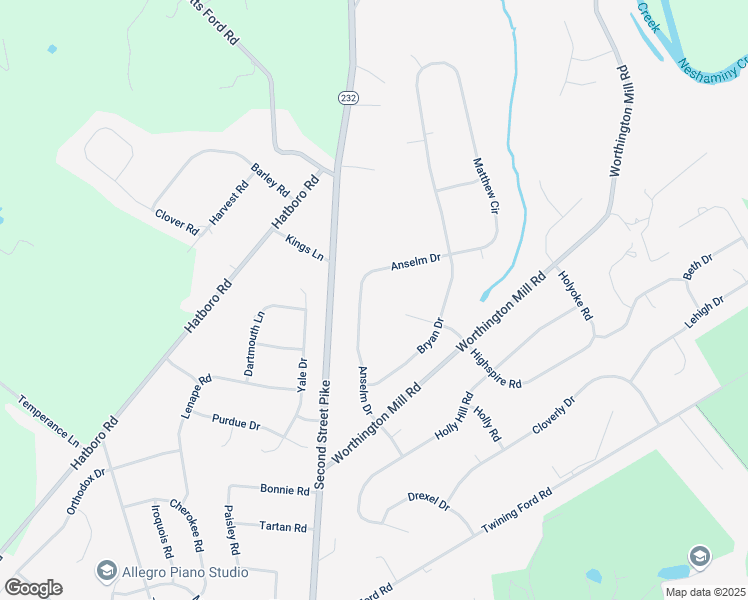 map of restaurants, bars, coffee shops, grocery stores, and more near 148 Anselm Drive in Richboro