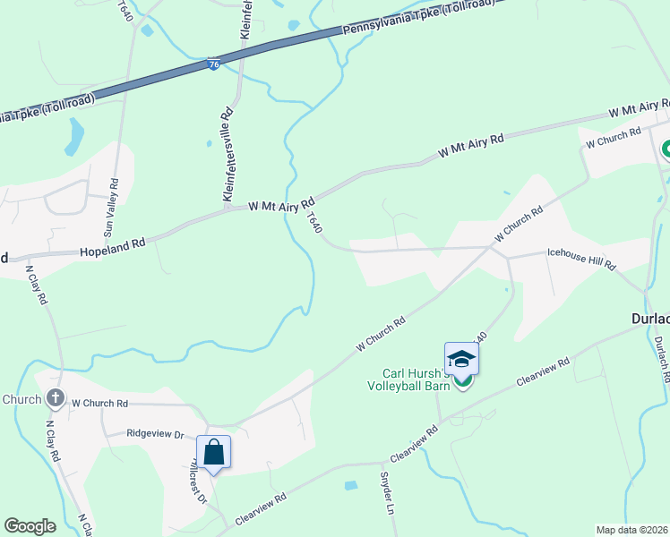map of restaurants, bars, coffee shops, grocery stores, and more near 818 Leed Hill Road in Ephrata