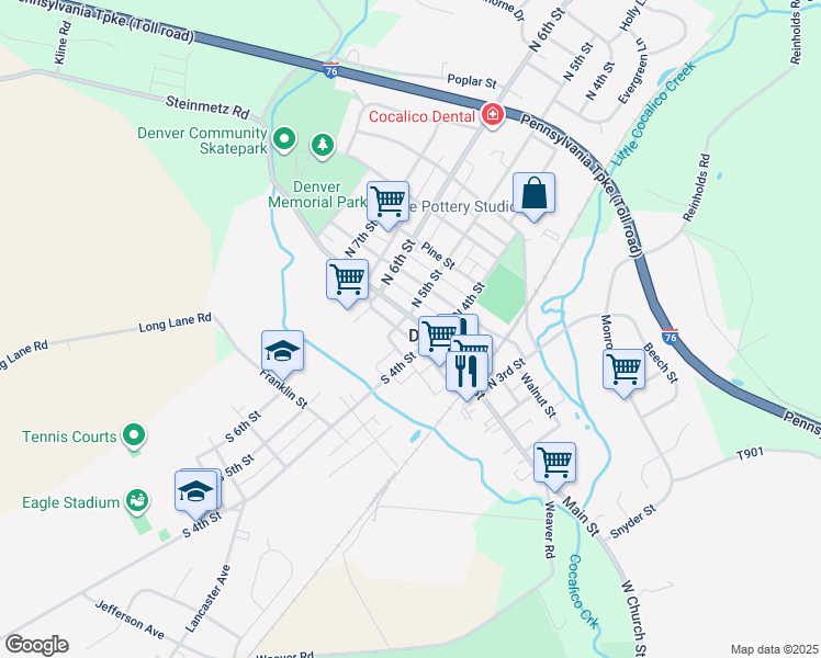 map of restaurants, bars, coffee shops, grocery stores, and more near 424 Main Street in Denver