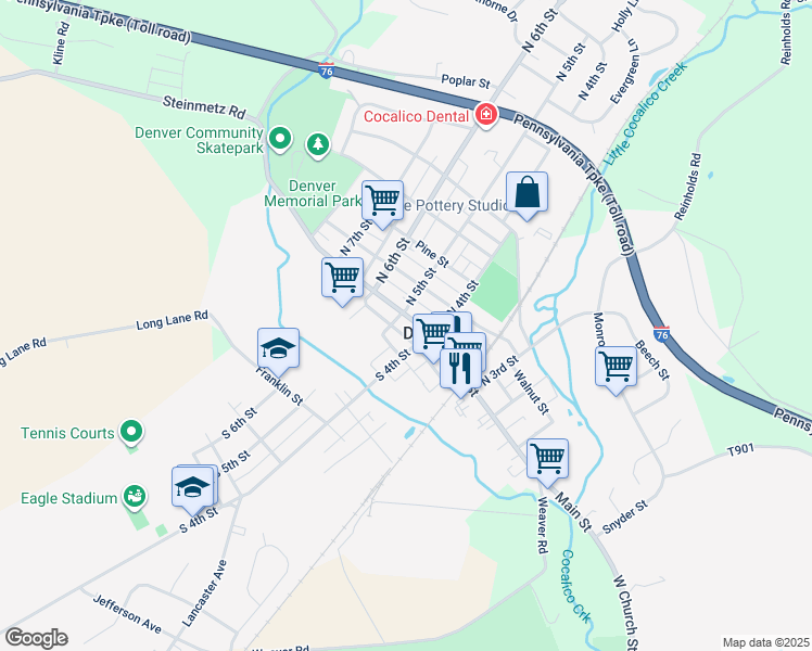 map of restaurants, bars, coffee shops, grocery stores, and more near 424 Main Street in Denver