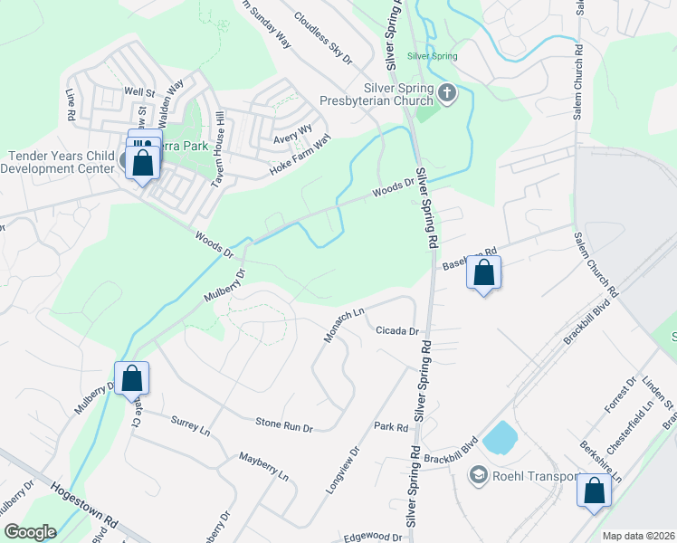 map of restaurants, bars, coffee shops, grocery stores, and more near 38 Monarch Lane in Mechanicsburg