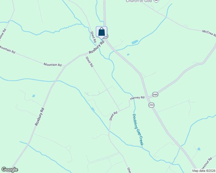 map of restaurants, bars, coffee shops, grocery stores, and more near 539 Shed Road in Newville