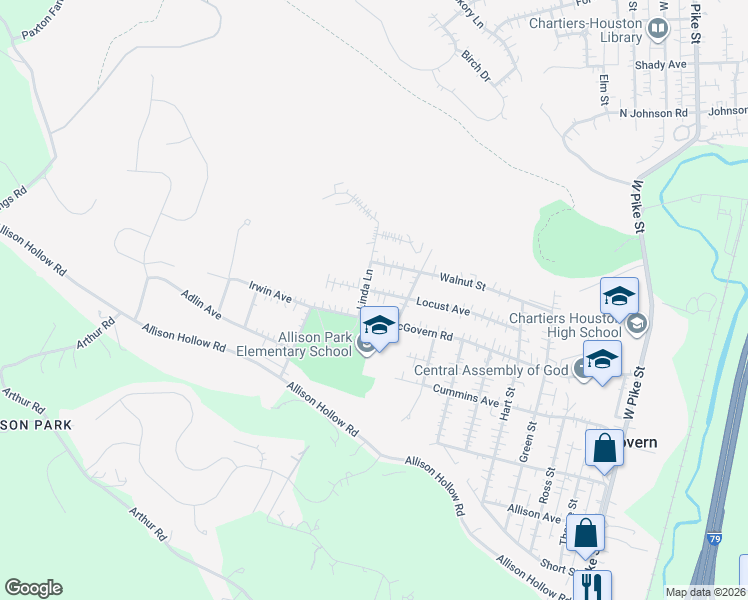 map of restaurants, bars, coffee shops, grocery stores, and more near 988 McGovern Road in Houston