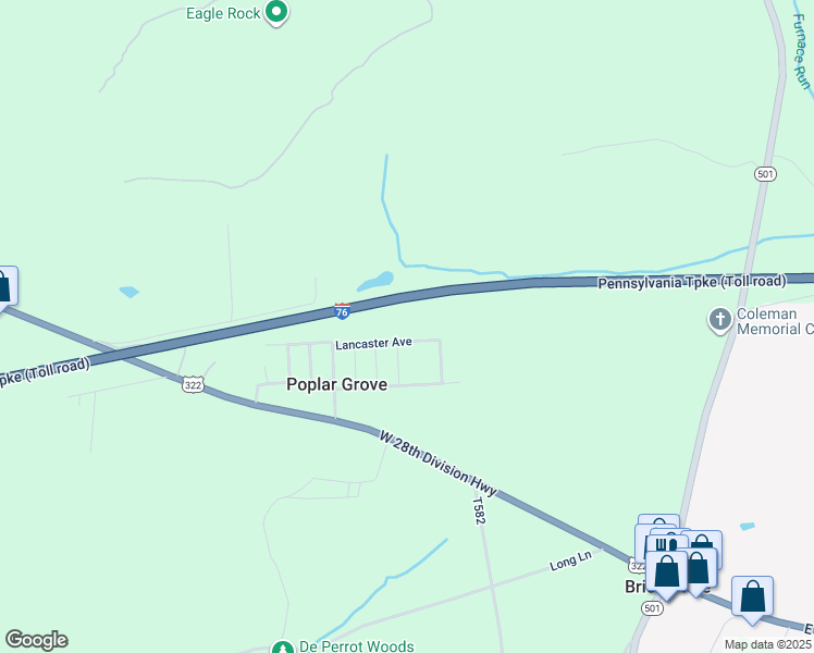 map of restaurants, bars, coffee shops, grocery stores, and more near 235 Lancaster Avenue in Lititz