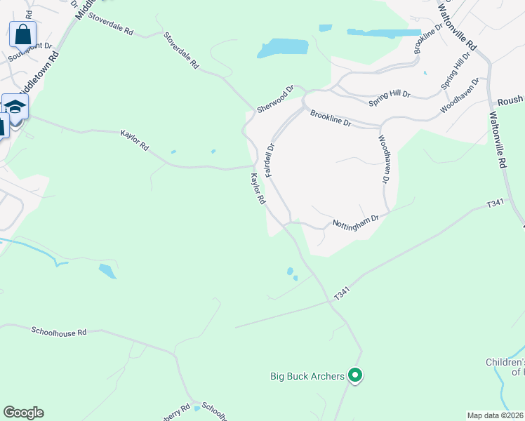 map of restaurants, bars, coffee shops, grocery stores, and more near 1056 Fairdell Drive in Hummelstown