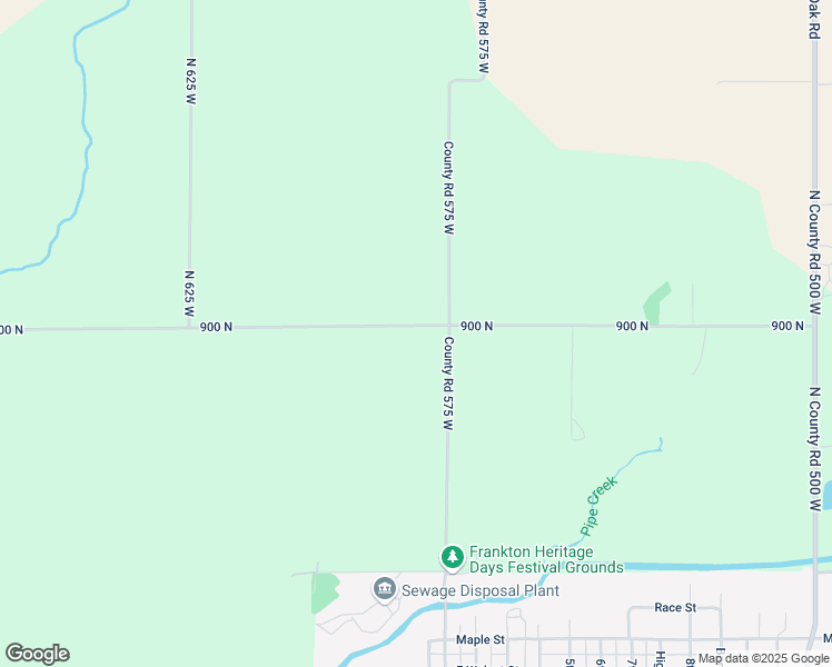 map of restaurants, bars, coffee shops, grocery stores, and more near 5811 900 North in Frankton