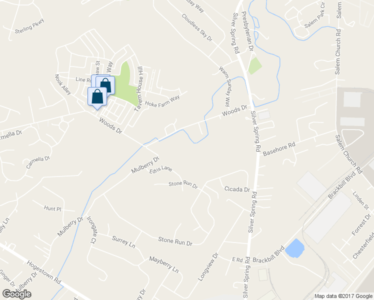 map of restaurants, bars, coffee shops, grocery stores, and more near 33 Woods Drive in Mechanicsburg
