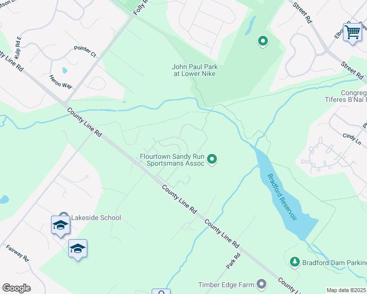 map of restaurants, bars, coffee shops, grocery stores, and more near 347 Cedar Waxwing Drive in Warrington