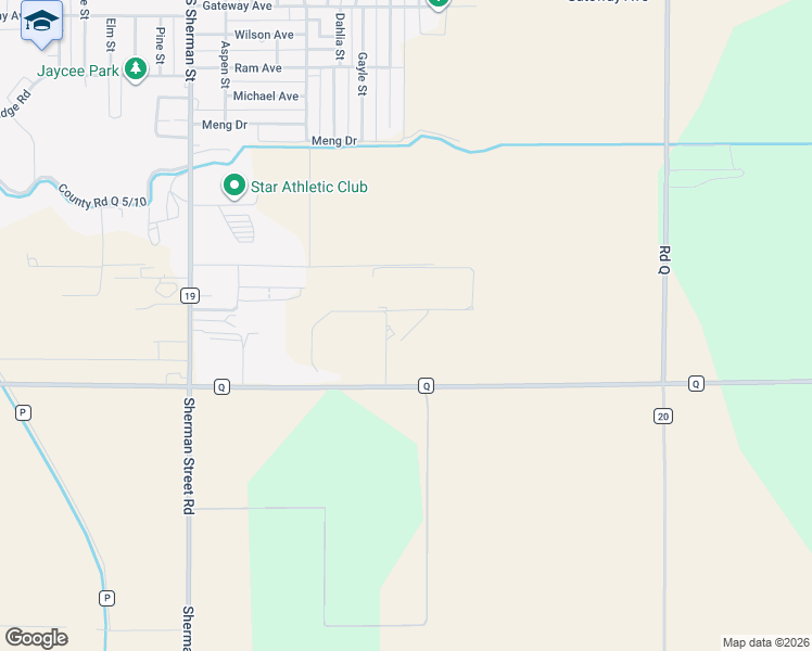 map of restaurants, bars, coffee shops, grocery stores, and more near 19411 County Road Q in Fort Morgan