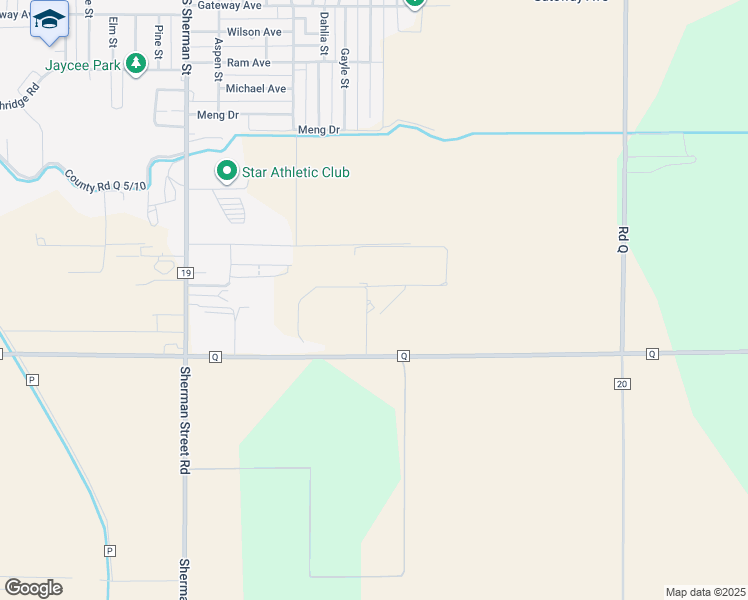 map of restaurants, bars, coffee shops, grocery stores, and more near 19411 County Road Q in Fort Morgan
