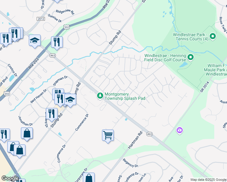 map of restaurants, bars, coffee shops, grocery stores, and more near in North Wales