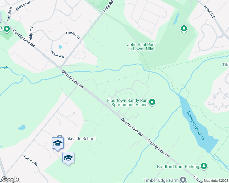 map of restaurants, bars, coffee shops, grocery stores, and more near 605 Songbird Court in Chalfont