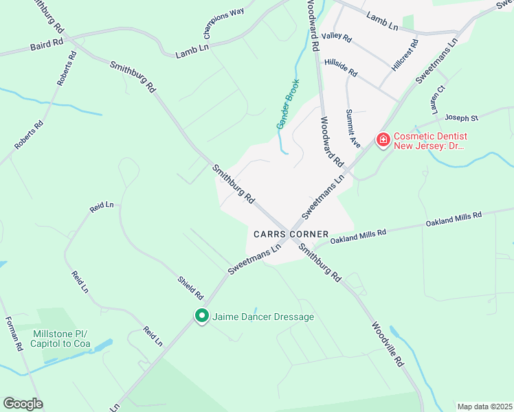 map of restaurants, bars, coffee shops, grocery stores, and more near 119 Smithburg Road in Millstone