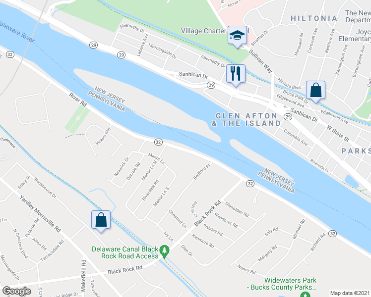 map of restaurants, bars, coffee shops, grocery stores, and more near 809 River Road in Morrisville