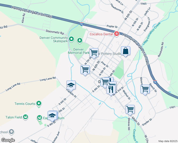 map of restaurants, bars, coffee shops, grocery stores, and more near 612 Main Street in Denver