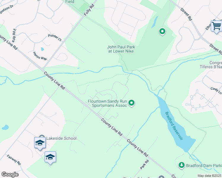 map of restaurants, bars, coffee shops, grocery stores, and more near 597 Mockingbird Way in Warrington