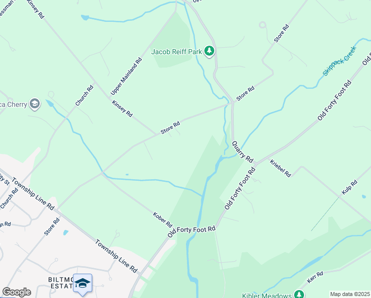 map of restaurants, bars, coffee shops, grocery stores, and more near 860 Store Road in Harleysville