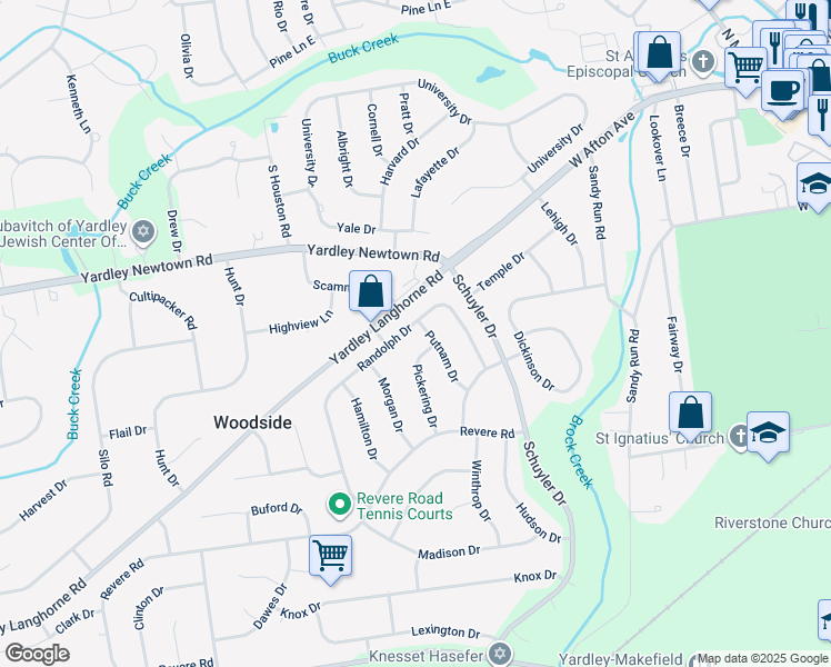 map of restaurants, bars, coffee shops, grocery stores, and more near 979 Randolph Drive in Morrisville