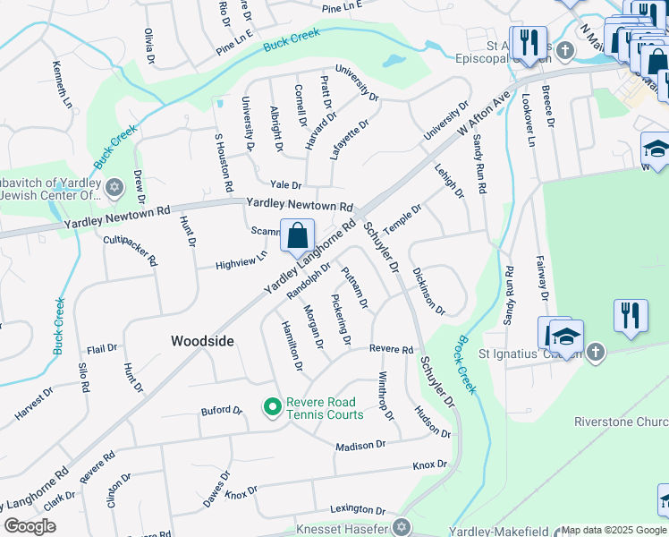 map of restaurants, bars, coffee shops, grocery stores, and more near 979 Randolph Drive in Morrisville