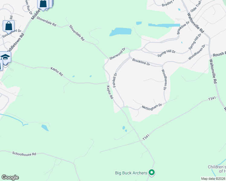 map of restaurants, bars, coffee shops, grocery stores, and more near 1056 Fairdell Drive in Hummelstown