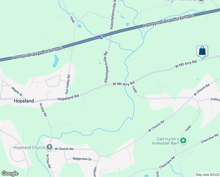 map of restaurants, bars, coffee shops, grocery stores, and more near 390 West Mount Airy Road in Stevens