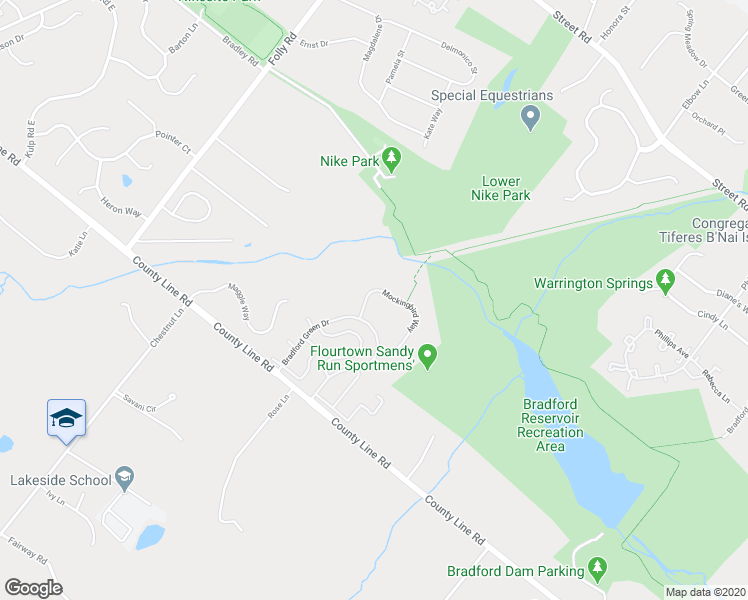 map of restaurants, bars, coffee shops, grocery stores, and more near 582 Mockingbird Way in Warrington