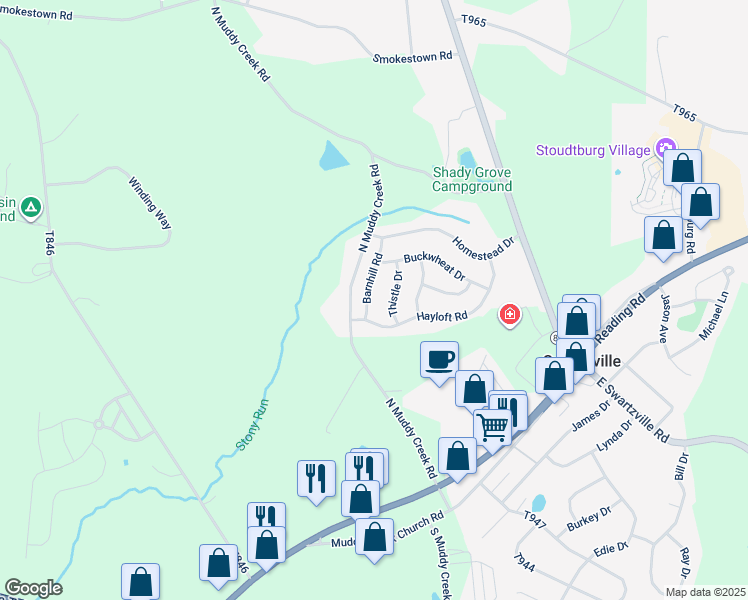 map of restaurants, bars, coffee shops, grocery stores, and more near 5 Barnhill Road in Denver