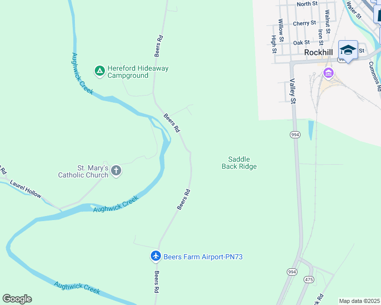 map of restaurants, bars, coffee shops, grocery stores, and more near Beers Road in Mount Union