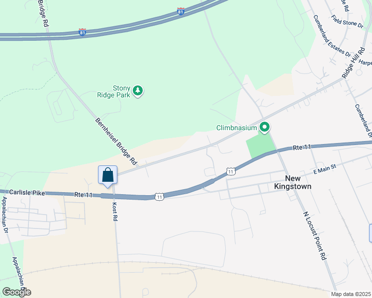 map of restaurants, bars, coffee shops, grocery stores, and more near 278 Ridge Hill Road in Mechanicsburg